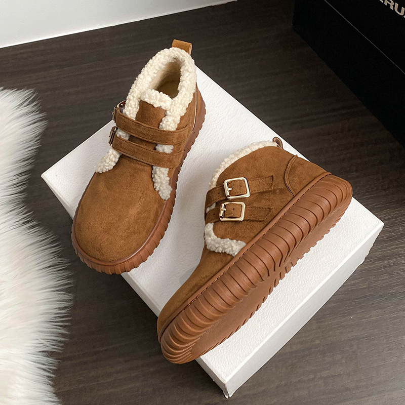 Snow Boot Fur Lined - 2025年新作 レディース 冬用 プラットフォーム スノーブーツ ファー裏地付き