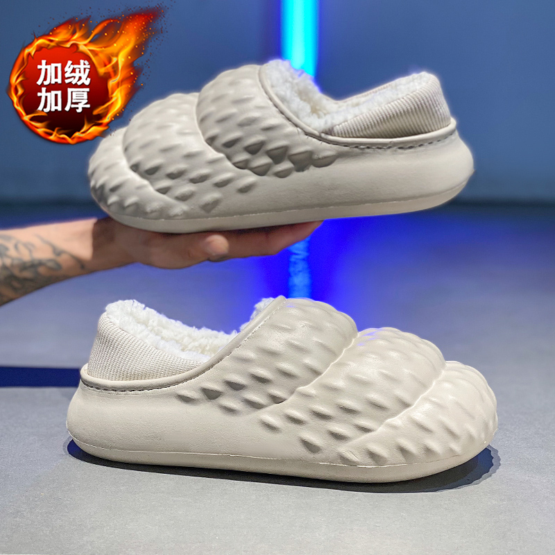 Snow Boot Fur Lined - メンズプラッシュ裏地付きアンクルスノーフットウェア、スリッポンデザイン、アーチサポートクッションアウトソール、冬用デイリー通勤フットウェア