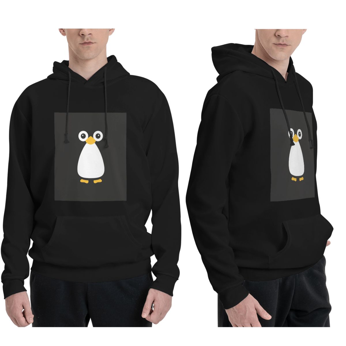 かわいいベクトルペンギンパーカー男性女性カジュアルプルオーバ - Winter Clothing Vector のレビューと価格