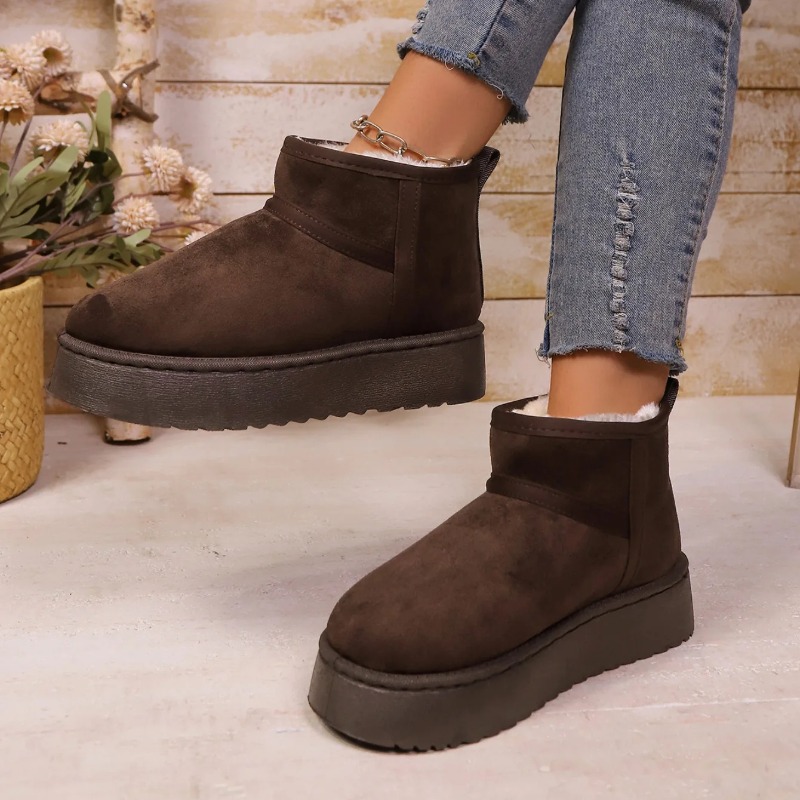 デザイナー2026新作冬トレンドレディーススノーブーツ、スエ - Snow Boot Fur Lined のレビューと価格