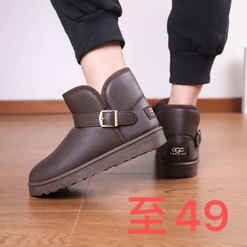 男性用ソリッドカラースノーブーツ、ミニマルフェイクスエード、 - Snow Boot Fur Lined のレビューと価格