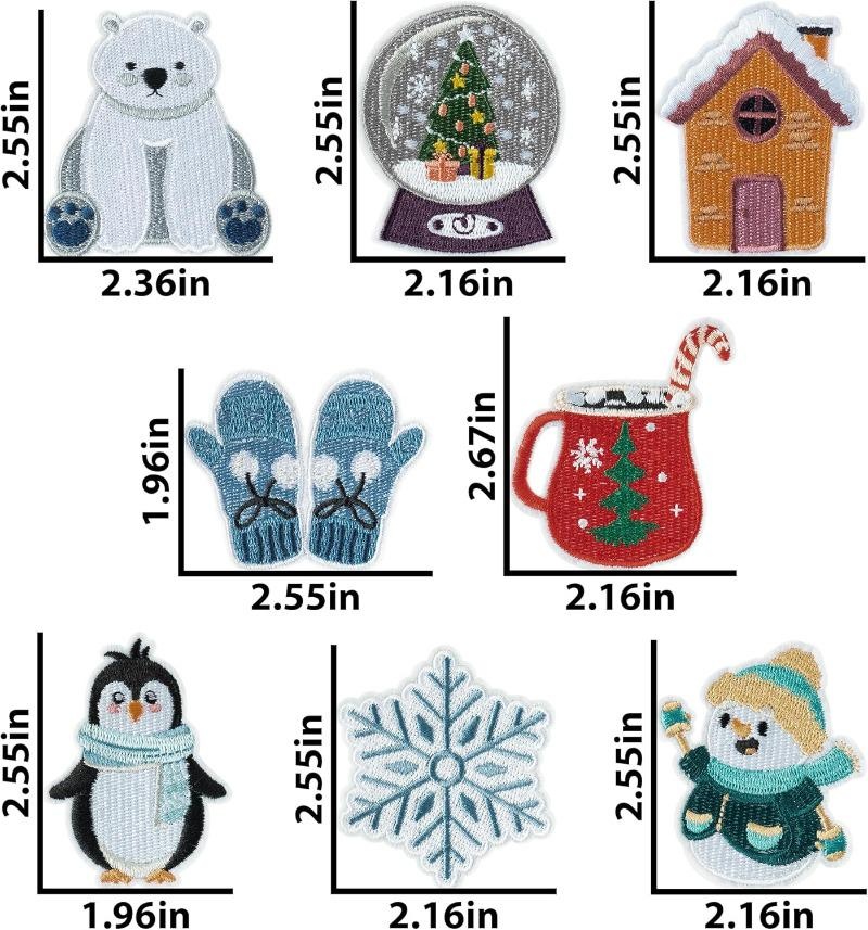 冬をテーマにした衣類パッチ,日曜大工のアップリケ修理パッチ, - Winter Clothing Pictures のレビューと価格