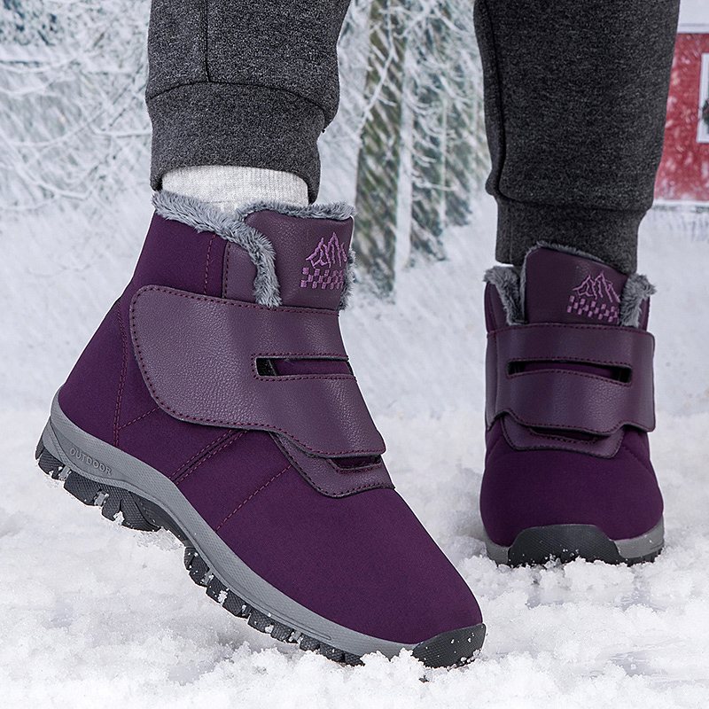 冬用レディースファー裏地付きアンクルスノーブーツ、調節可能な - Snow Boot Fur Lined のレビューと価格