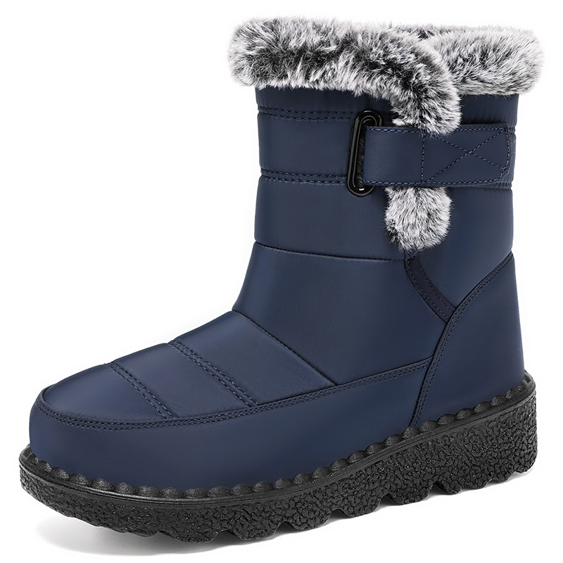 女性用ミッドカーフスノーブーツ、ファジー裏地付き、防水、滑り - Snow Boot Fur Lined のレビューと価格