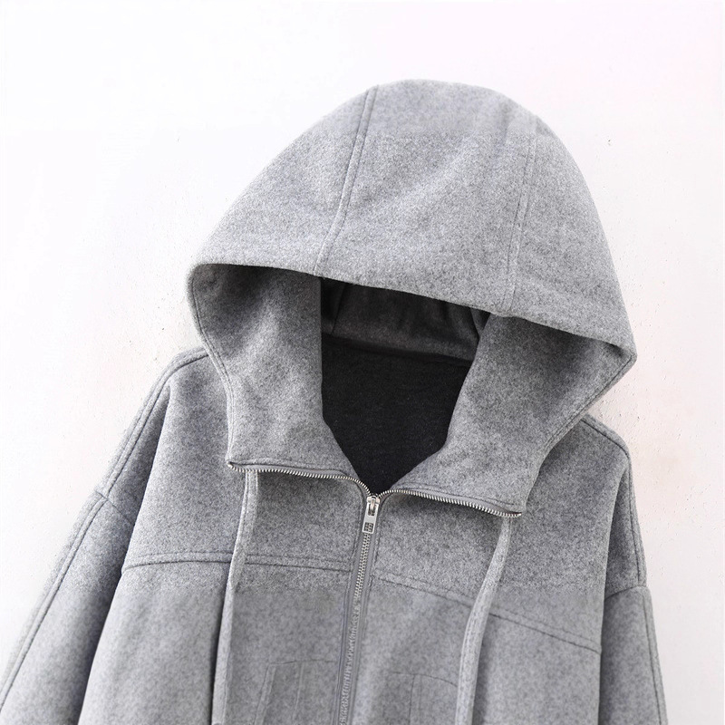 春と夏の新しい婦人服カジュアルシンプル多用途フード付き襟ジッ - Winter Under Clothing のレビューと価格