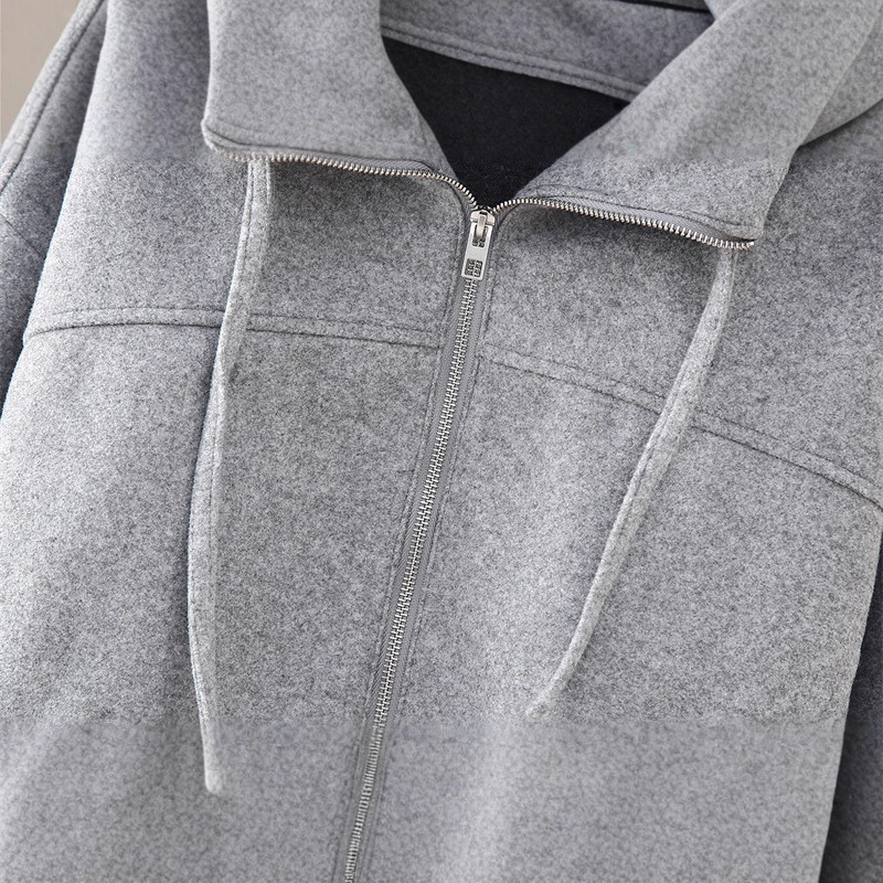 春と夏の新しい婦人服カジュアルシンプル多用途フード付き襟ジッ - Winter Under Clothing のレビューと価格