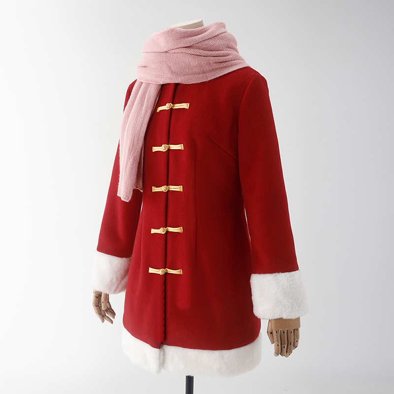 リーダー神楽コスプレ衣装アニメ服女性冬制服赤いコートハロウィ - Winter Clothing Pictures のレビューと価格