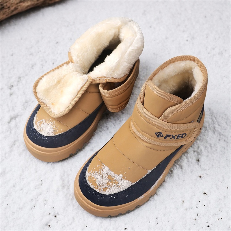 秋と冬の暖かい毛皮のメンズスノーブーツ、厚みのあるファッショ - Snow Boot Fur Lined のレビューと価格