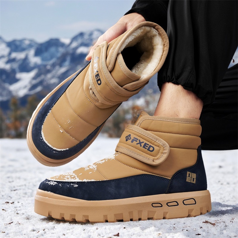 秋と冬の暖かい毛皮のメンズスノーブーツ、厚みのあるファッショ - Snow Boot Fur Lined のレビューと価格