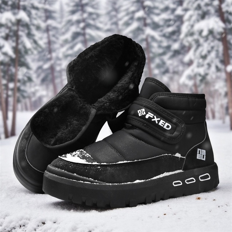 秋と冬の暖かい毛皮のメンズスノーブーツ、厚みのあるファッショ - Snow Boot Fur Lined のレビューと価格