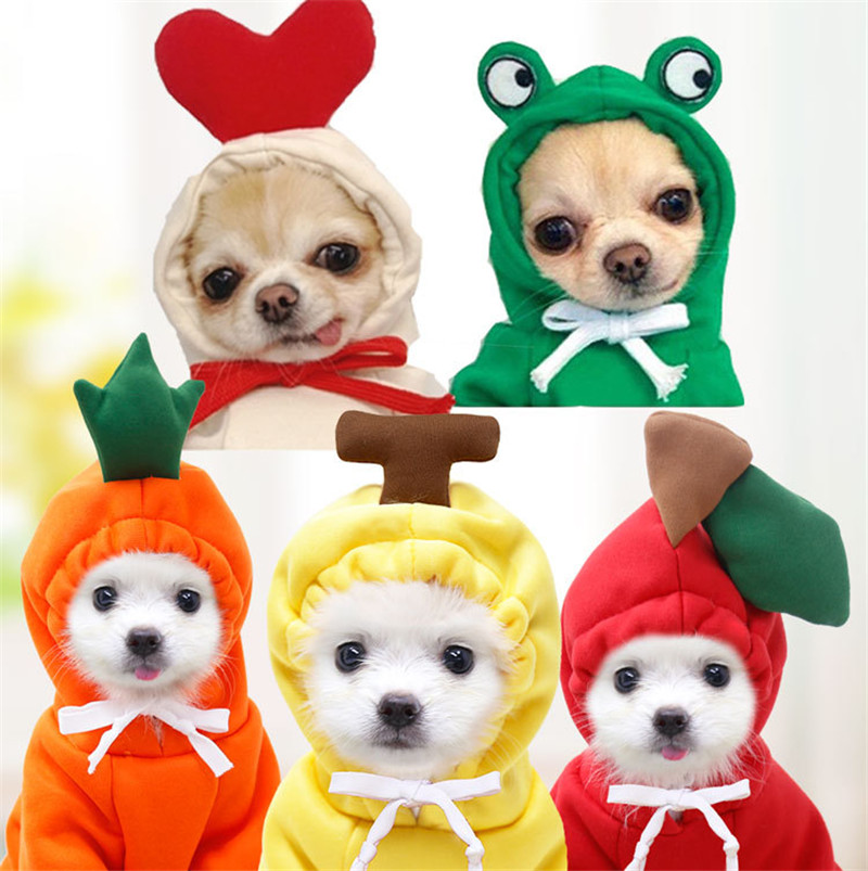 かわいいフルーツ犬服小型犬用パーカー暖かいペット服子犬猫コス - Winter Clothing Pictures のレビューと価格