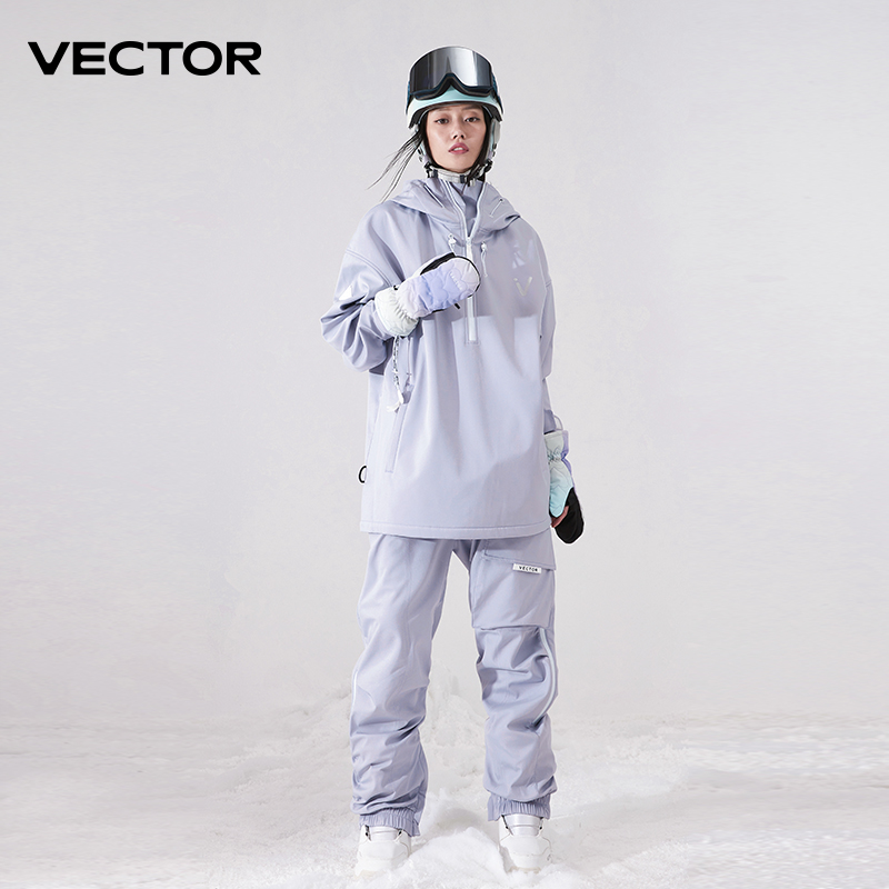 男性女性無地スキージャケットスキーパンツ暖かい防風冬オーバー - Winter Clothing Vector のレビューと価格
