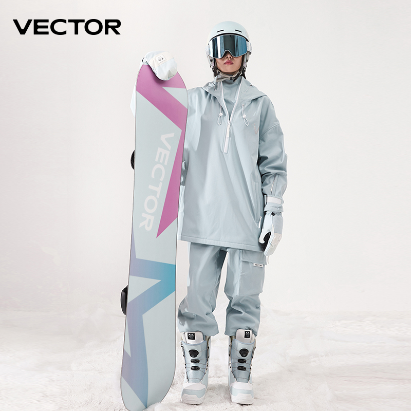 男性女性無地スキージャケットスキーパンツ暖かい防風冬オーバー - Winter Clothing Vector のレビューと価格