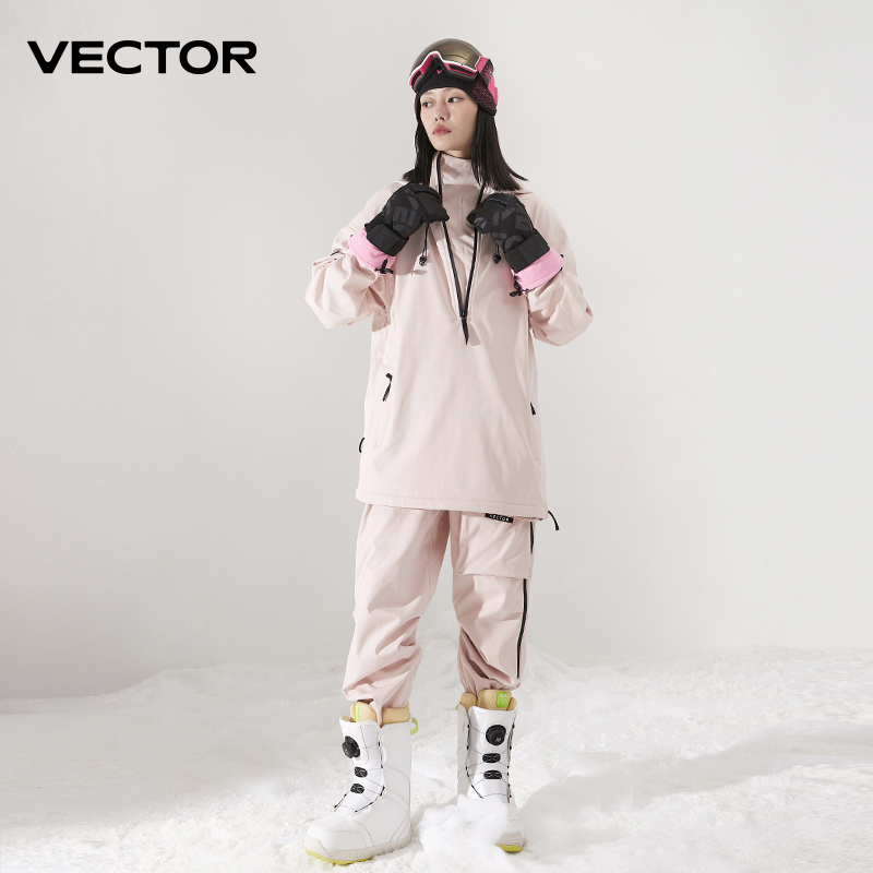 男性女性無地スキージャケットスキーパンツ暖かい防風冬オーバー - Winter Clothing Vector のレビューと価格
