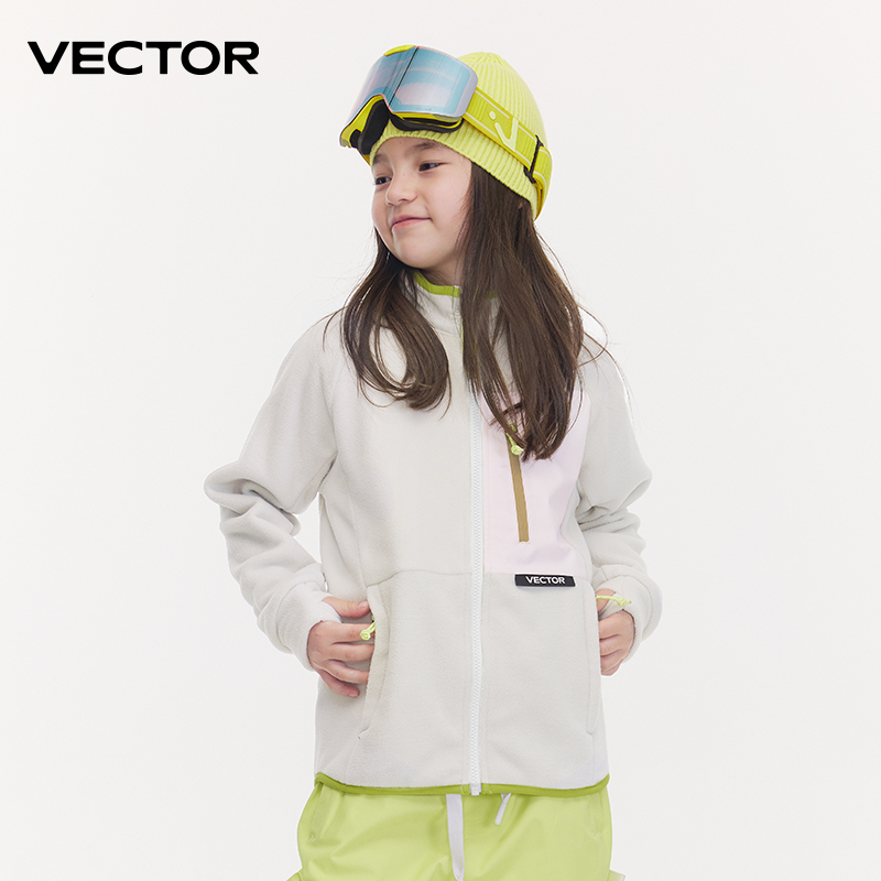 ベクトルフリースジャケット子供秋冬暖かいコート服コントラスト - Winter Clothing Vector のレビューと価格