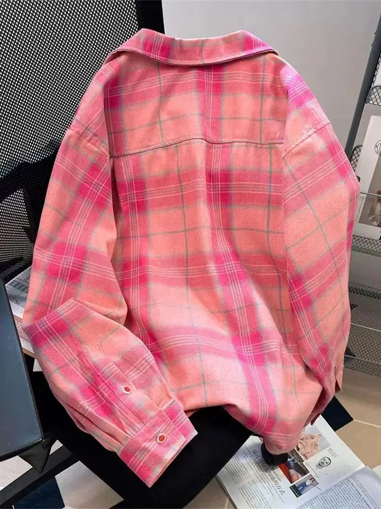 Y2Kアメリカンヴィンテージピンクチェックシャツ レディース - Winter Clothing Vintage のレビューと価格
