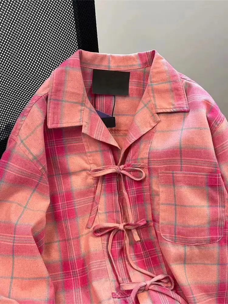 Y2Kアメリカンヴィンテージピンクチェックシャツ レディース - Winter Clothing Vintage のレビューと価格
