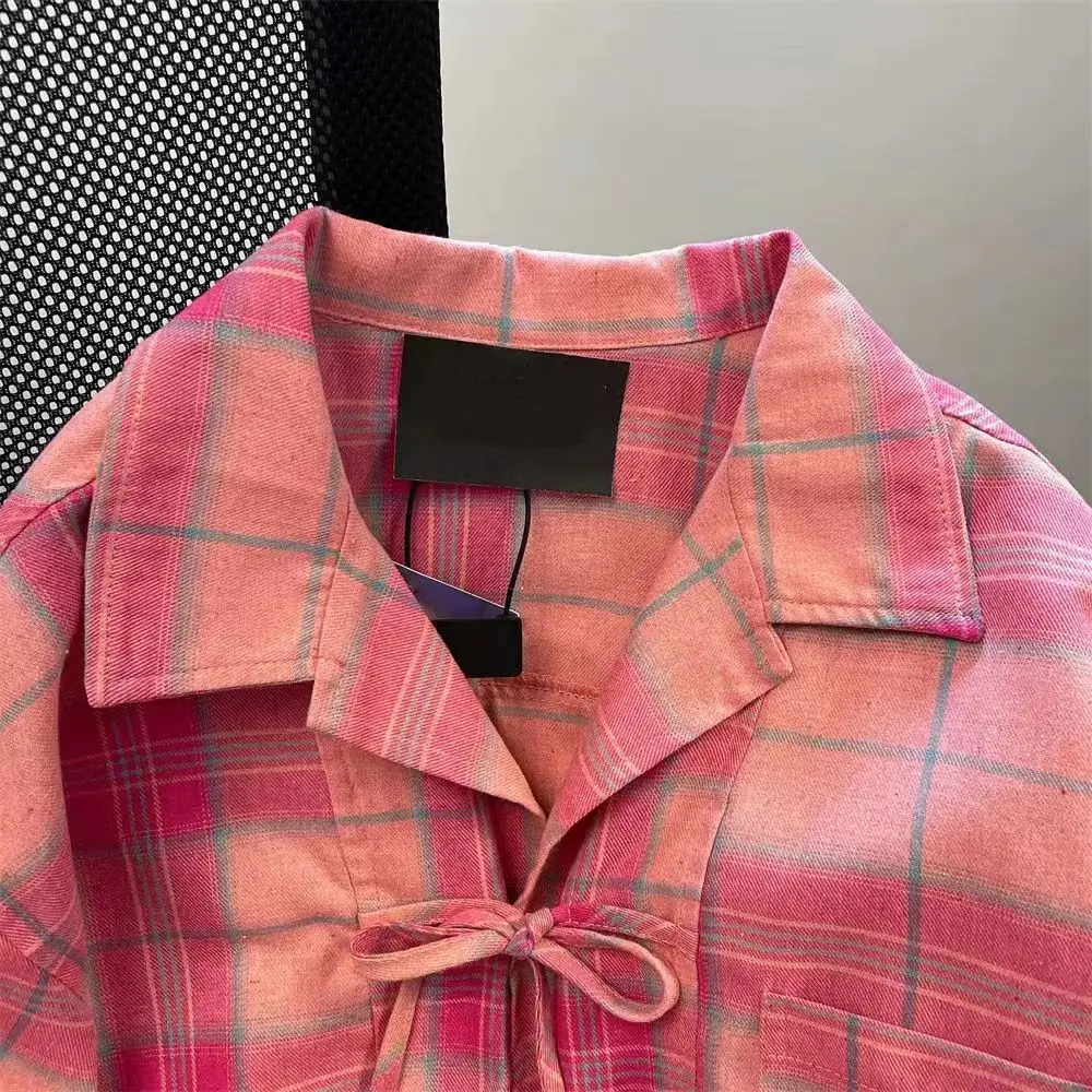 Y2Kアメリカンヴィンテージピンクチェックシャツ レディース - Winter Clothing Vintage のレビューと価格